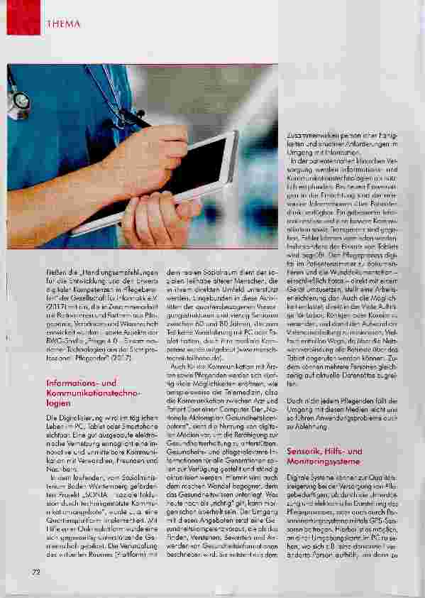 Vorschauseite 2: Wirtschaft4.0, Digitalisierung4.0- Pflege4.0?