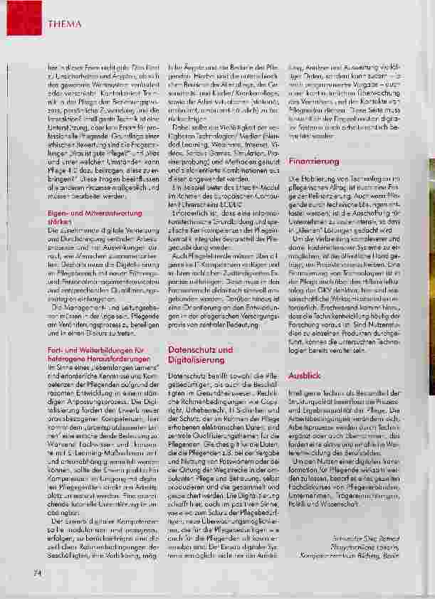 Vorschauseite 4: Wirtschaft4.0, Digitalisierung4.0- Pflege4.0?
