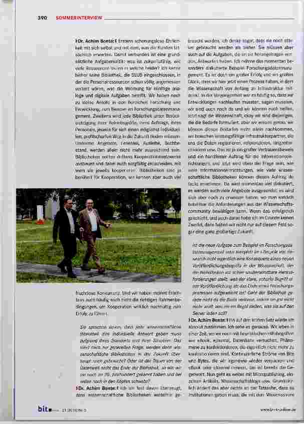 Vorschauseite 6: „Wissenschaftliche Bibliotheken haben eine großartige Zukunft“