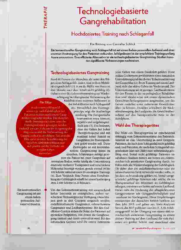 Vorschauseite 1: Technologiebasierte Gangrehabilitation