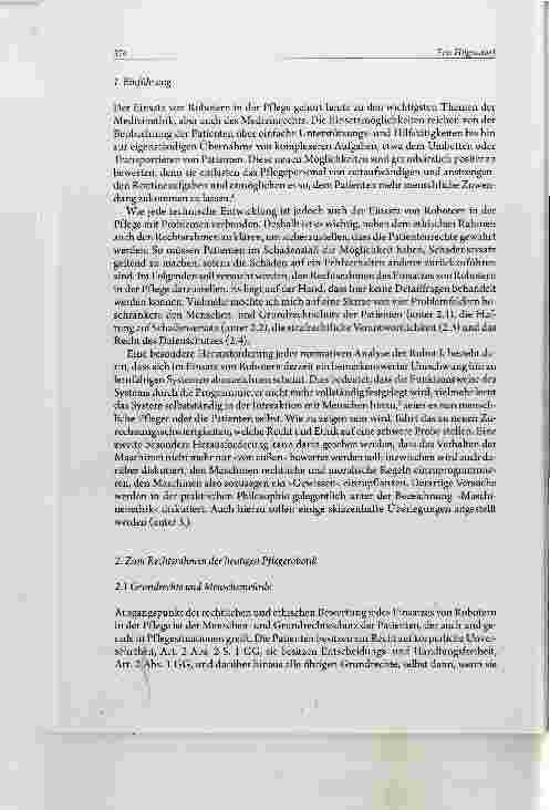 Vorschauseite 2: Recht und Ethik in der Pflegerobotik ein Überblick