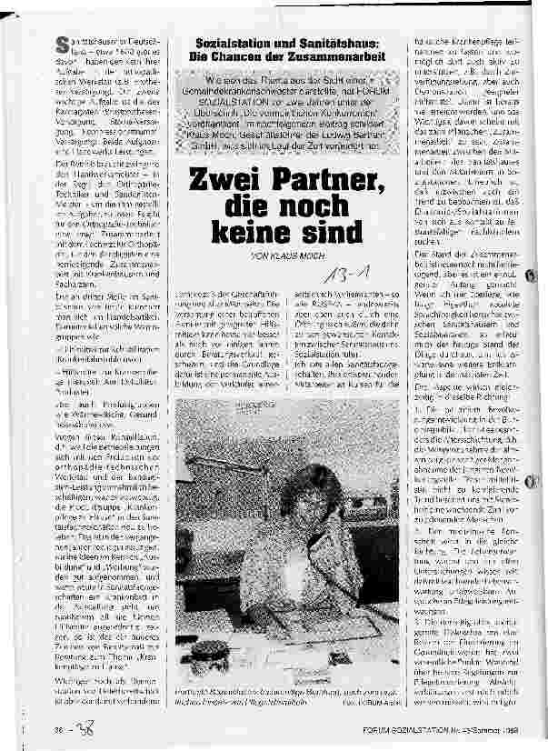 Vorschauseite 1: Zwei Partner, die noch keine sind