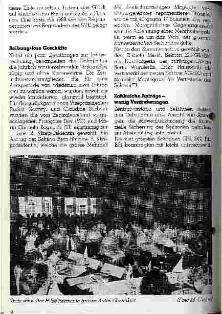 Vorschauseite 2: SVK-Deligiertenversammlung 1988 Vertrauen in die Arbeit des Zentralvorstandes