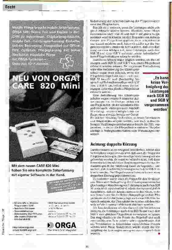 Vorschauseite 2: Trennlinien Die Verknüpfung von Leistungen nach dem SGB V und SGB XI beim Abschluß neuer Rahmenverträge gemäß § 132 a SGB V