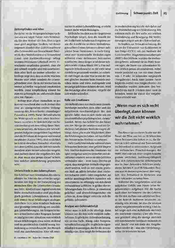 Vorschauseite 2: Gefühlte Zeit