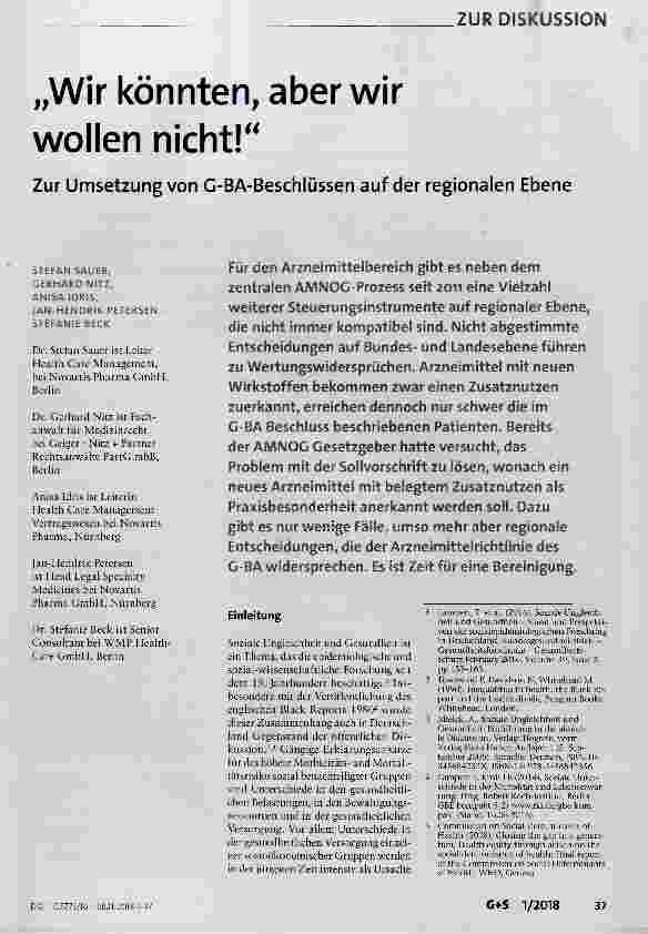 Vorschauseite 1: „Wir könnten, aber wir wollen nicht! “