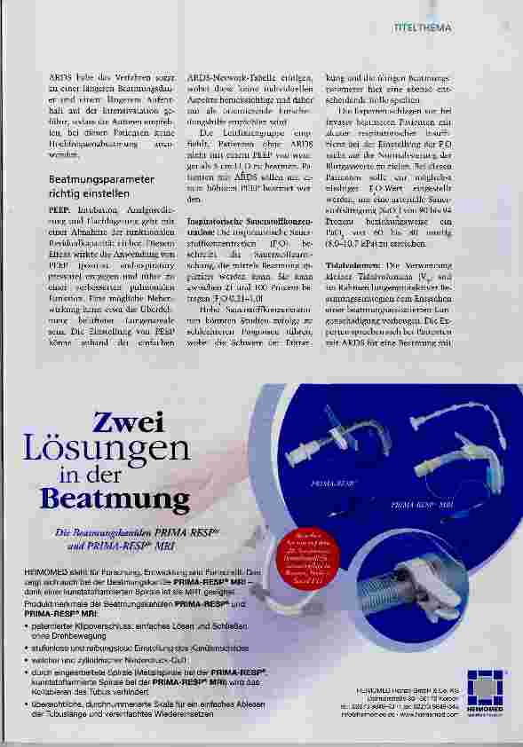 Vorschauseite 4: Invasive Beatmung: Die S3-Leitlinie im Überblick