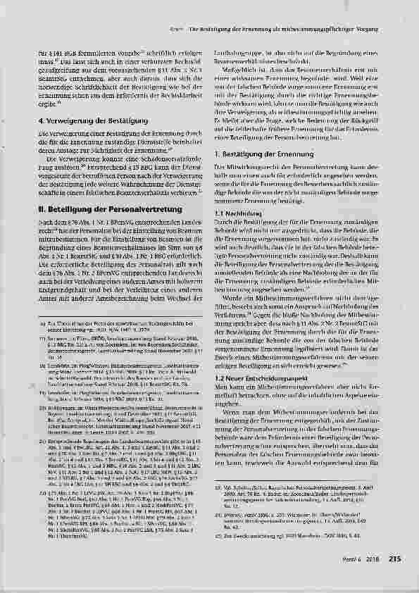 Vorschauseite 3: Die Bestätigung der Ernennung als mitbestimmungspflichtiger Vorgang