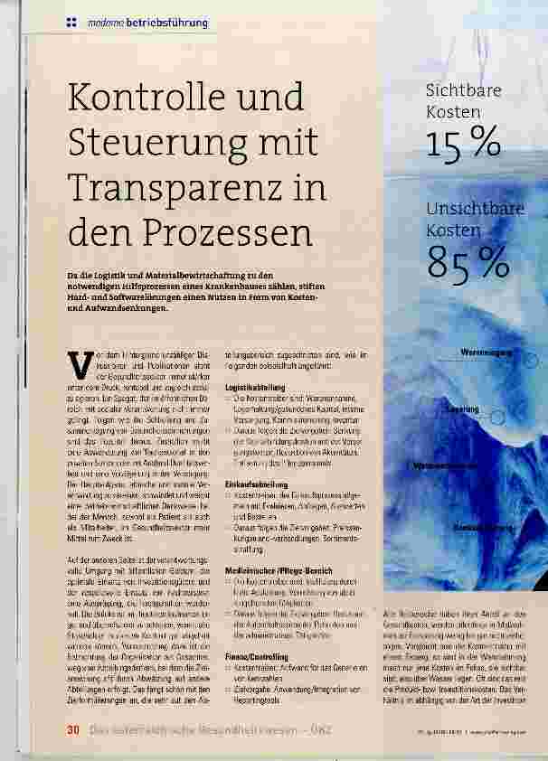 Vorschauseite 1: Kontrolle und Steuerung mit Transparenz in den Prozessen