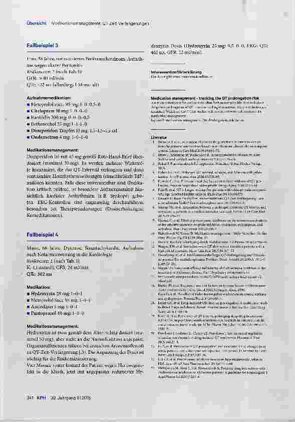 Vorschauseite 6: Medikationsmanagement dem QT-Risiko auf der Spur