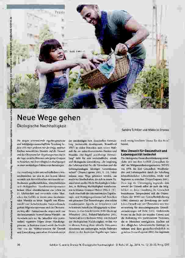 Vorschauseite 1: Neue Wege gehen