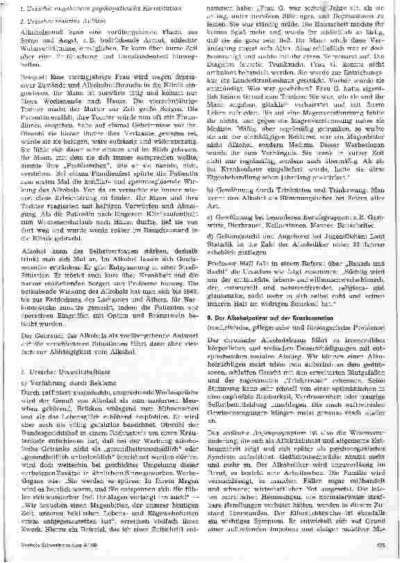 Vorschauseite 2: Probleme des Alkoholismus aus der Sicht der Krankenschwester