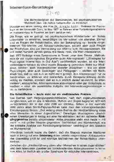 Vorschauseite 1: Interventions-Gerontologie