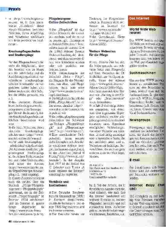 Vorschauseite 3: Was das Internet der Pflege bietet
