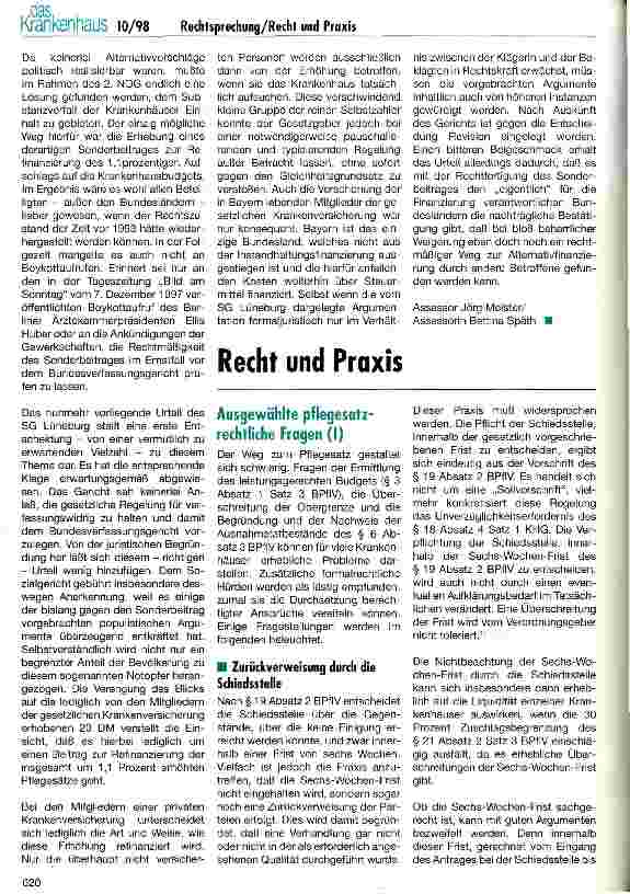 Vorschauseite 3: Krankenhaus-Notopfer rechtmäßig