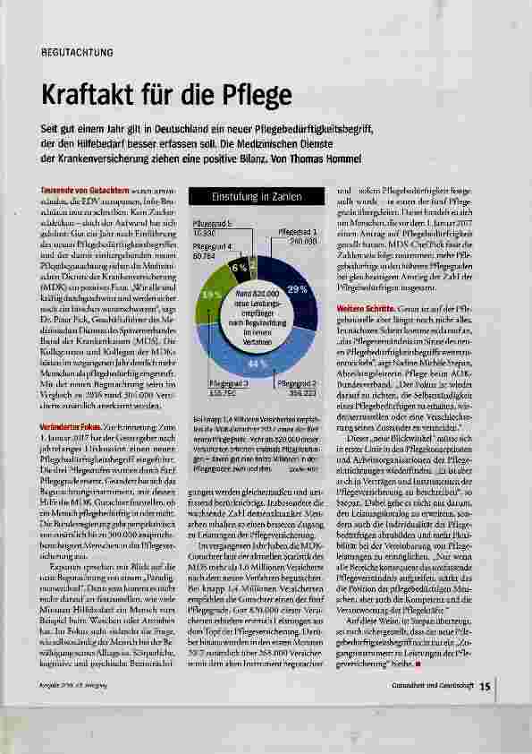 Vorschauseite 1: Kraftakt für die Pflege