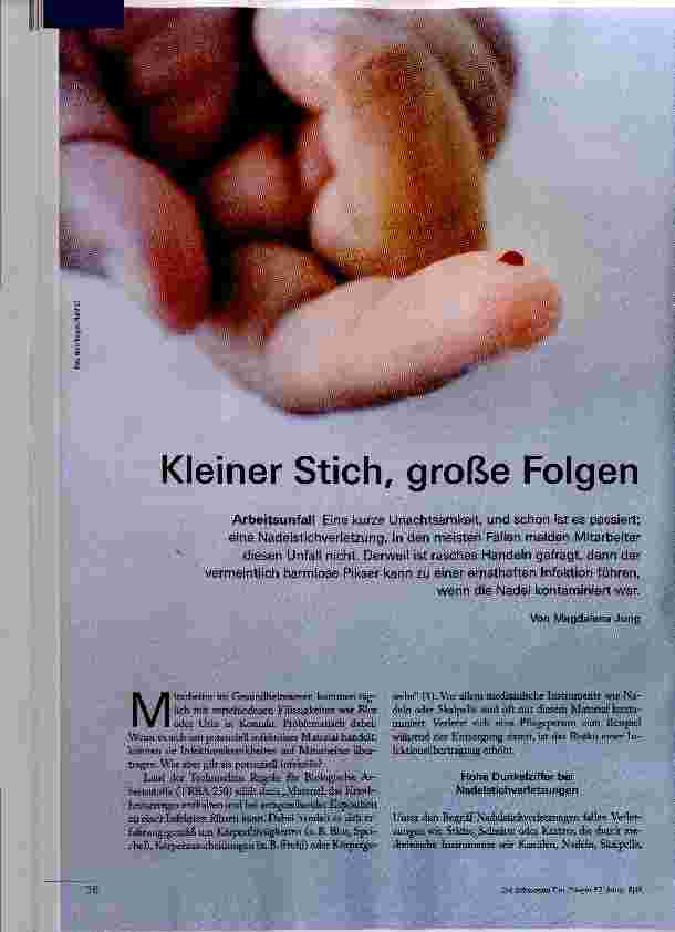 Vorschauseite 1: Kleiner Stich, große Folgen