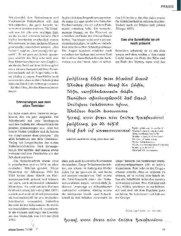 Vorschauseite 2: Die alte Schrift weckt Erinnerungen