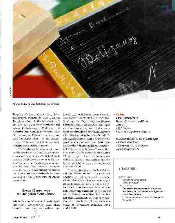 Vorschauseite 4: Die alte Schrift weckt Erinnerungen