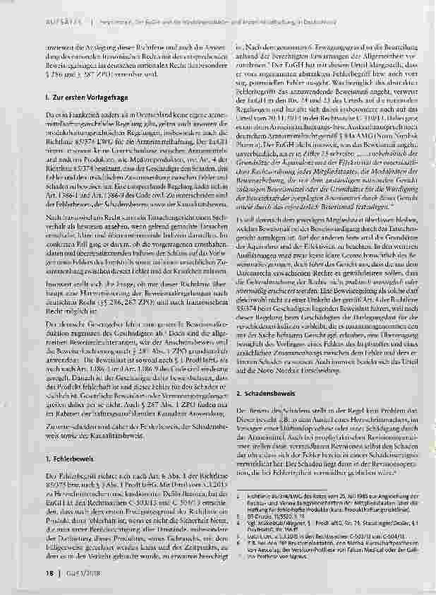 Vorschauseite 2: Der EuGH und die Medizinprodukteund Arzneimittelhaftungin Deutschland