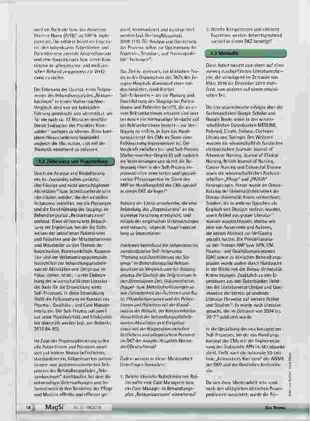 Vorschauseite 3: One face to the customer Das Case Management für colorektale Patientinnen im Rahmen von Advanced Nursing Practice im Darmkrebszentrum des Josephs-Hospitals Warendorf /DeutschlandK…
