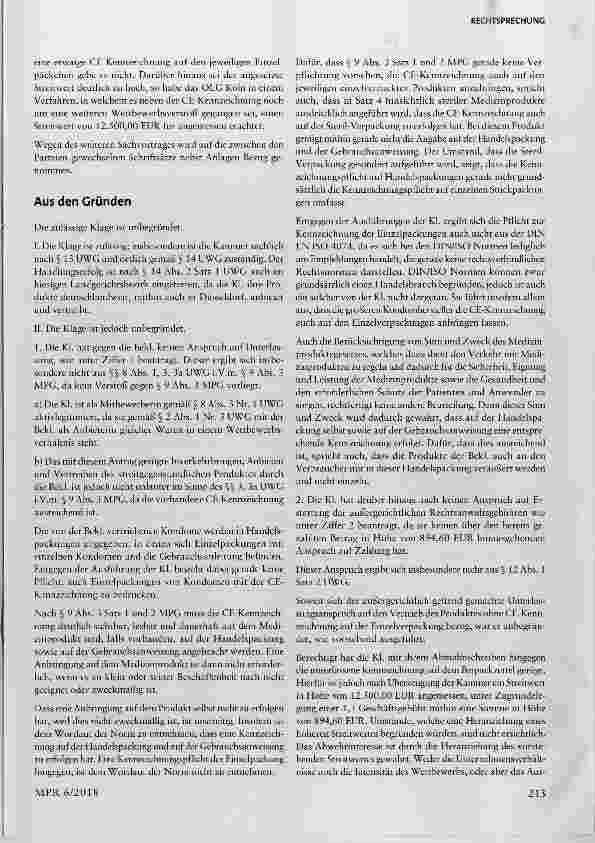 Vorschauseite 2: CE-Kennzeichnung von Medizinprodukten