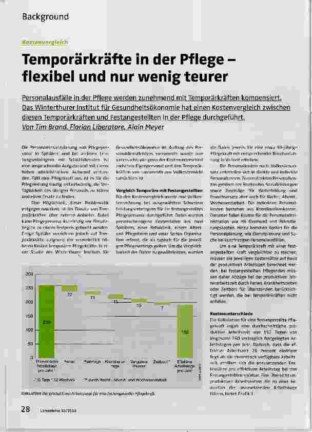 Vorschauseite 1: Temporärkräfte in der Pflege flexibel und nur wenig teurer