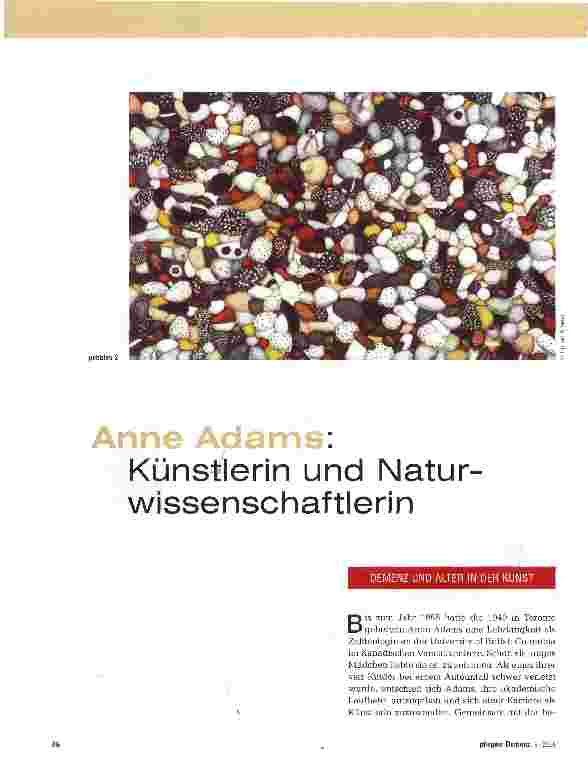 Vorschauseite 1: Anne Adams:Künstlerin und Natur wissenschaftlerin
