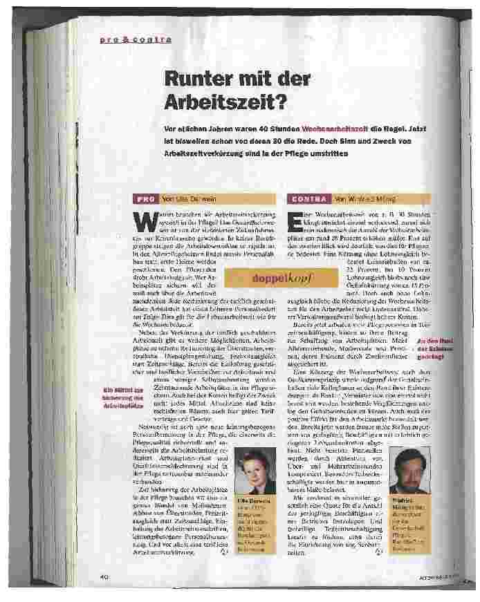 Vorschauseite 1: Runter mit der Arbeitszeit?
