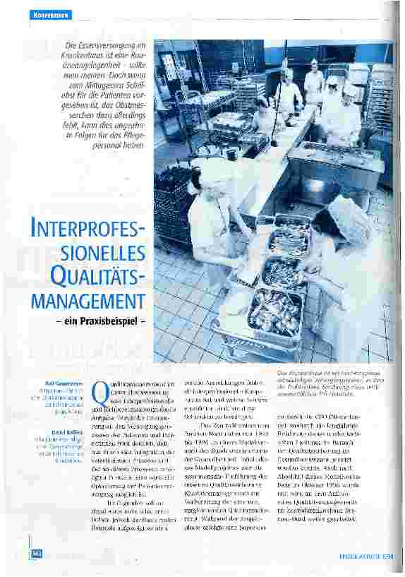 Vorschauseite 1: Interprofessionelles Qualitätsmanagement - ein Praxisbeispiel