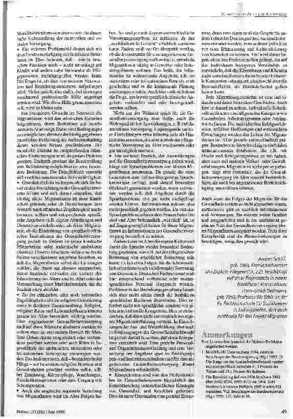 Vorschauseite 4: Das war so nicht geplant ... Migration, Alter und Gesundheitsversorgung