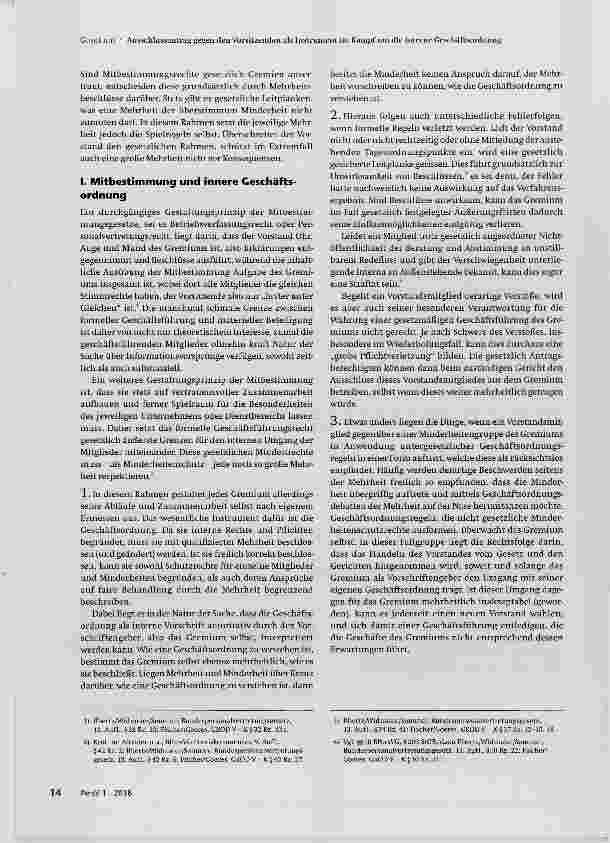 Vorschauseite 2: Ausschlussantrag gegen den Vorsitzenden als Instrument im Kampf um die interne Geschäftsordnung