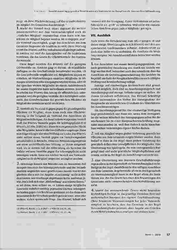 Vorschauseite 5: Ausschlussantrag gegen den Vorsitzenden als Instrument im Kampf um die interne Geschäftsordnung
