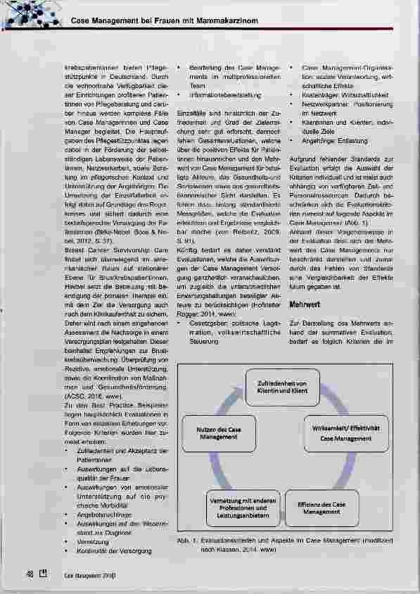 Vorschauseite 2: Case Management bei Frauen mit Mammakarzinom unter dem Fokus der Evaluation