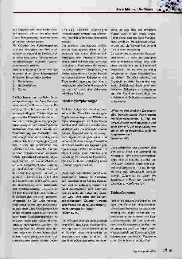 Vorschauseite 5: Case Management bei Frauen mit Mammakarzinom unter dem Fokus der Evaluation