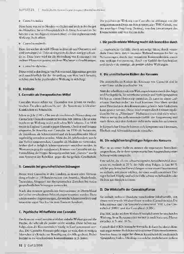 Vorschauseite 2: Cannabis und die gesundheitlichen Risiken
