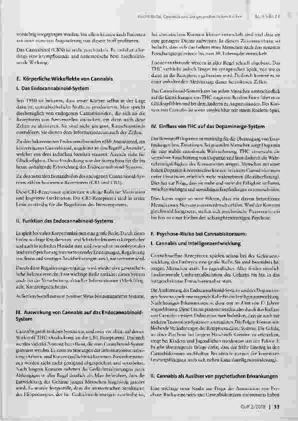 Vorschauseite 3: Cannabis und die gesundheitlichen Risiken