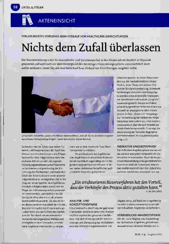 Vorschauseite 1: Nichts dem Zufall überlassen