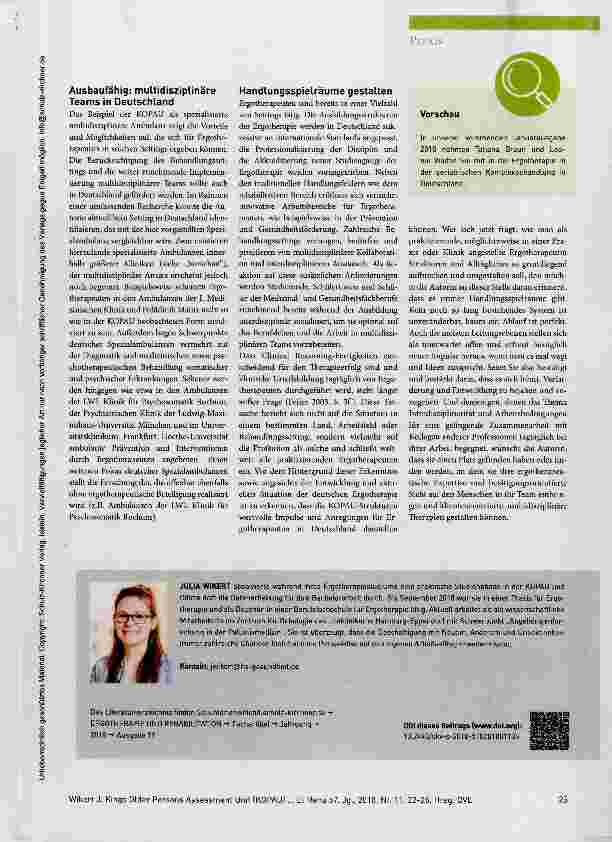Vorschauseite 4: Ein Paradebeispiel für multidisziplinäre Entscheidungsfindung