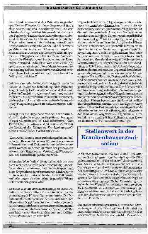 Vorschauseite 3: Die Pflegedokumentation am Beispiel Dekubitus Eine nicht nur rechtliche Standortbestimmung für die Praxis
