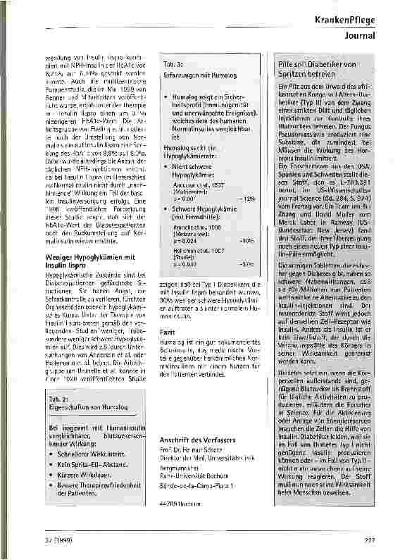 Vorschauseite 2: Insulin lispro Portrait eines Medikaments