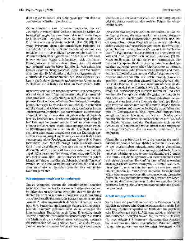 Vorschauseite 2: Kunsttherapie in der Psychiatrie - Plädoyer für eine Außenseitermethode