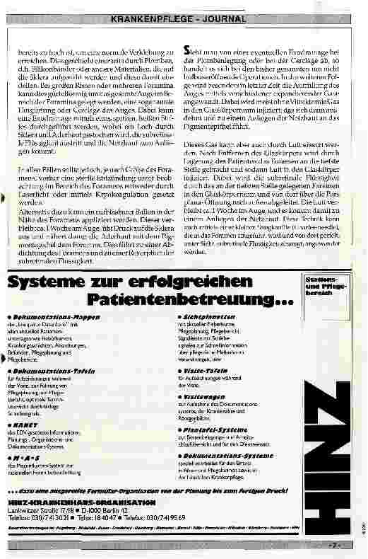 Vorschauseite 4: Ursachen, Klinik und Therapie der Netzhautablösung