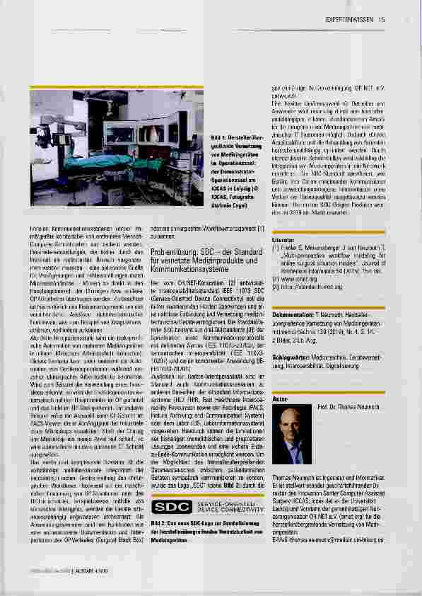 Vorschauseite 2: Herstellerübergreifende Vernetzung von Medizingeräten