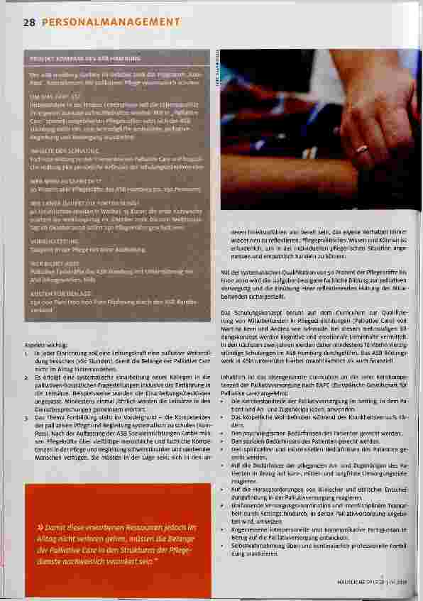 Vorschauseite 3: Projekt Palliative Care