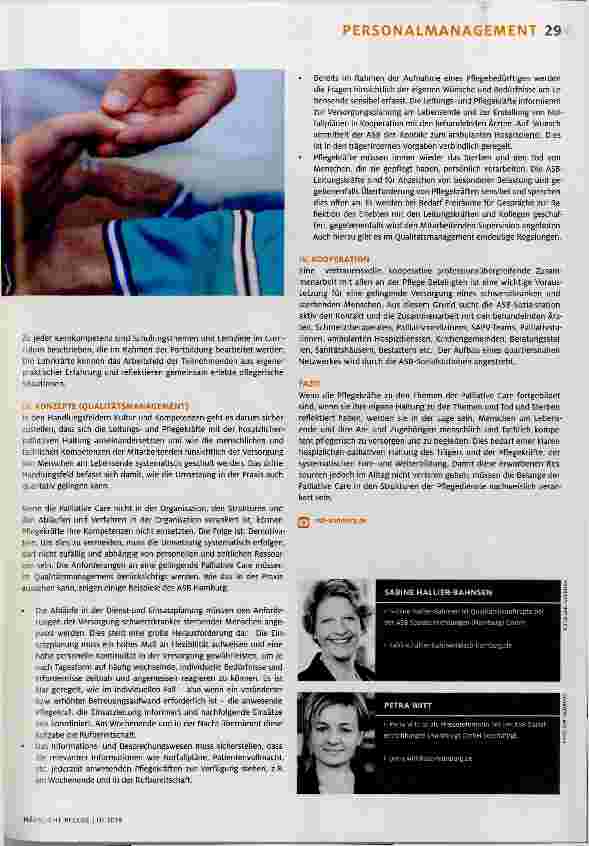 Vorschauseite 4: Projekt Palliative Care
