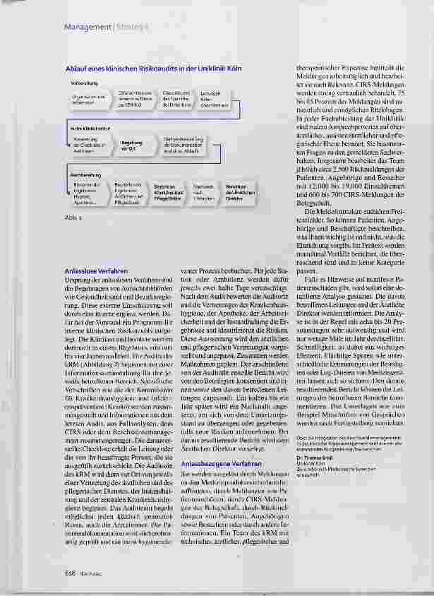 Vorschauseite 3: Klinisches Risikomanagement Im Auftrag des Ärztlichen Direktors