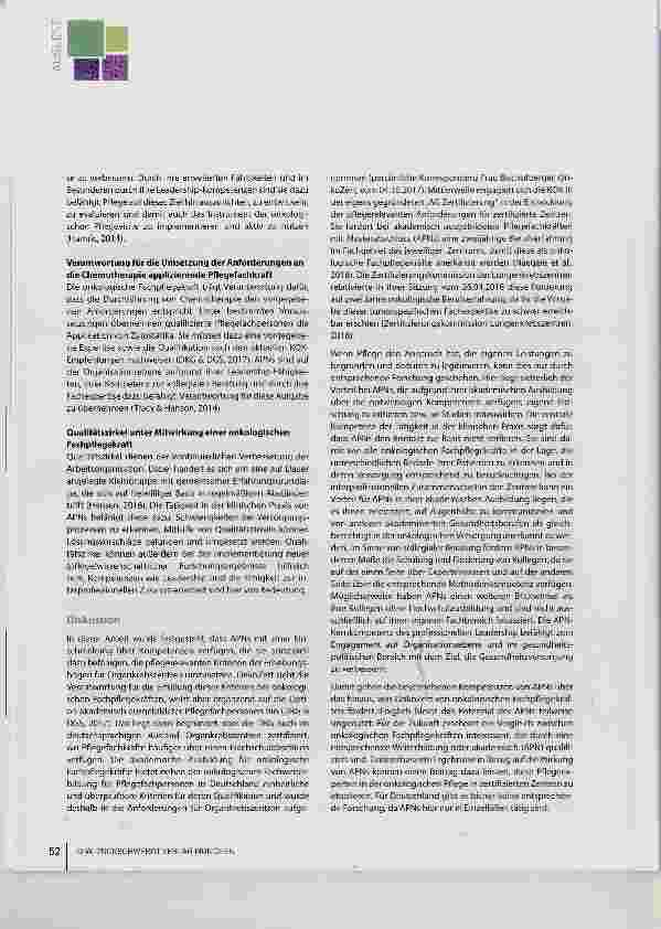 Vorschauseite 4: Advanced Practice Nursing in zertifizierten Organkrebszentren in Deutschland