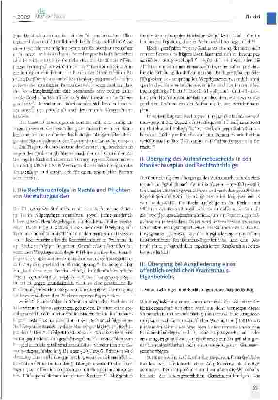 Vorschauseite 4: Umstrukturierung von Krankenhäusern