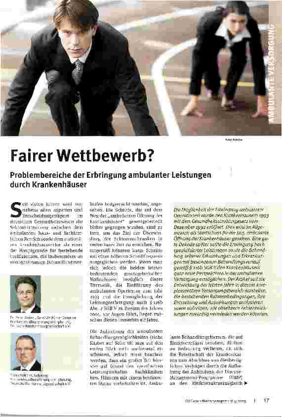 Vorschauseite 1: Fairer Wettbewerb?
